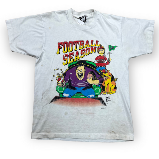 1991 Football season single stitch sports tee (M)