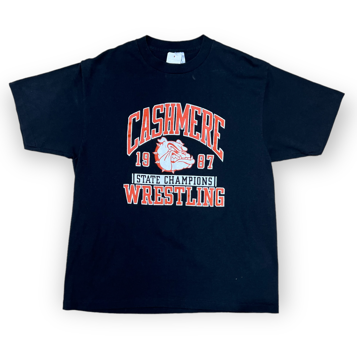 1987 Cashmere High School Wrestling State Champs single stitch sports tee (M)