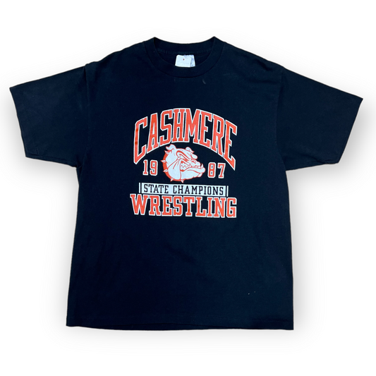 1987 Cashmere High School Wrestling State Champs single stitch sports tee (M)