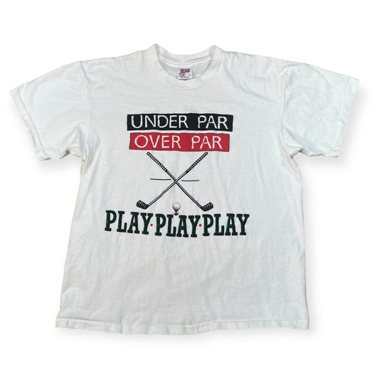 1990's Golf 'under par, over par' single stitch sports tee (M)