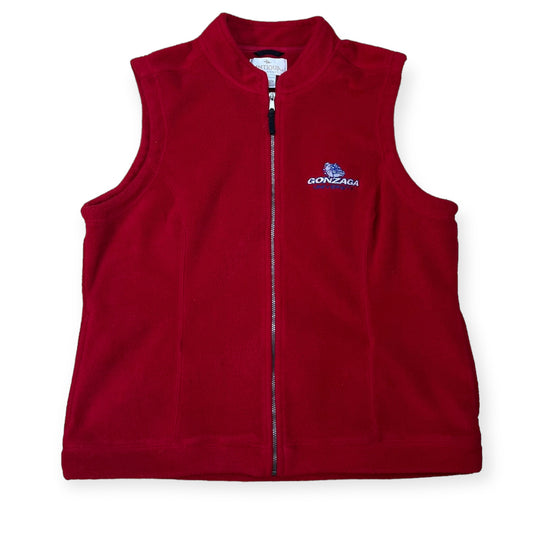 Gonzaga University embroidered fleece vest (M)