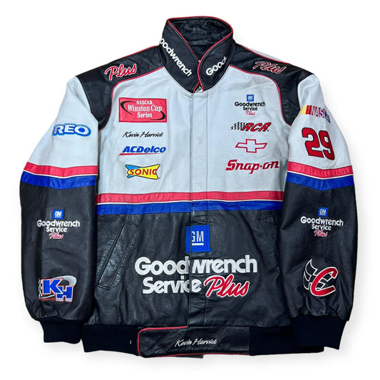 Kevin Harvick Goodwrench Service Plus leather racing jacket (XL)