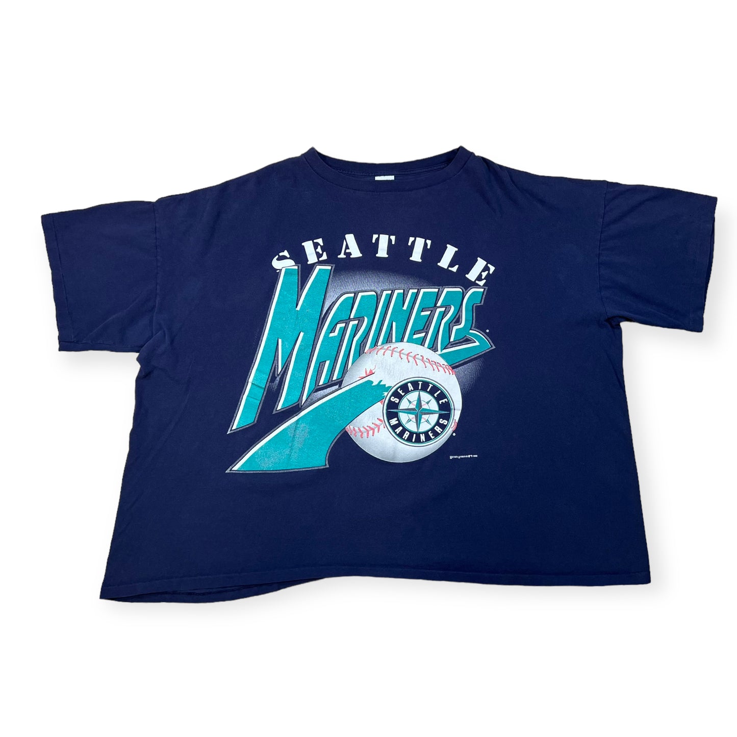 1996 Seattle Mariners MLB single stitch sports tee (3XL cropped)