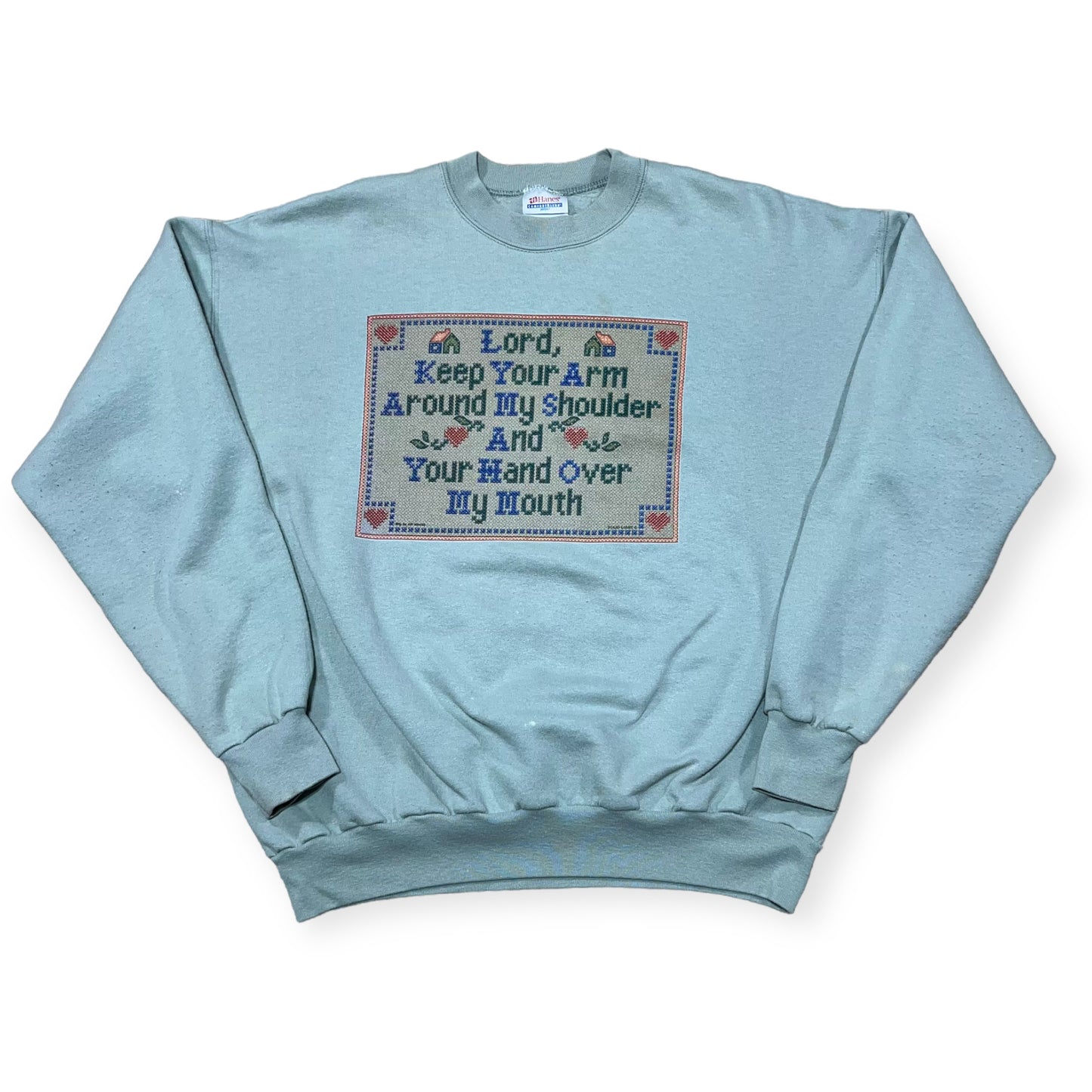 Funny prayer crewneck sweatshirt (L)