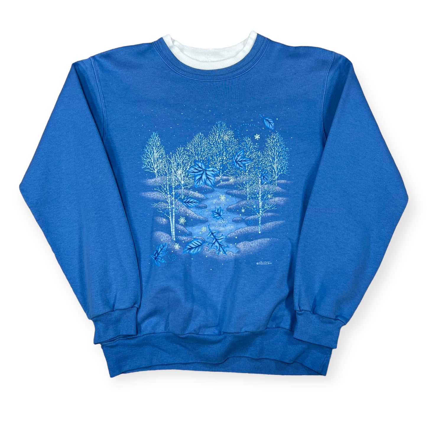 Winter Trees nature crewneck sweatshirt (M)