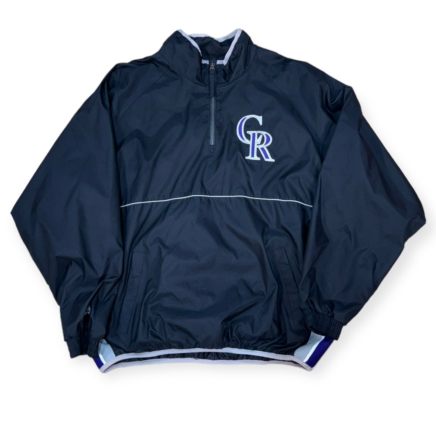 Colorado Rockies quarterzip windbreaker jacket (L)