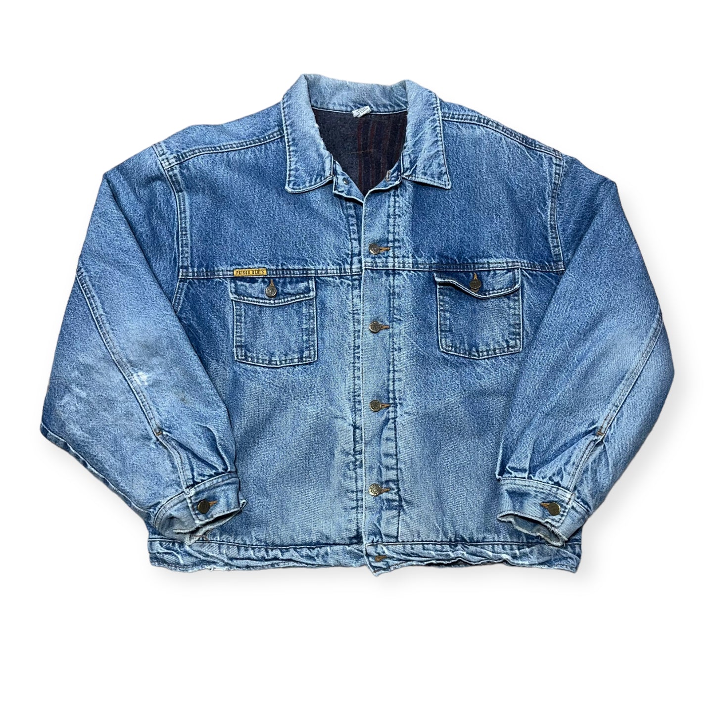 Prison blues blanket lined denim jacket (XXL)