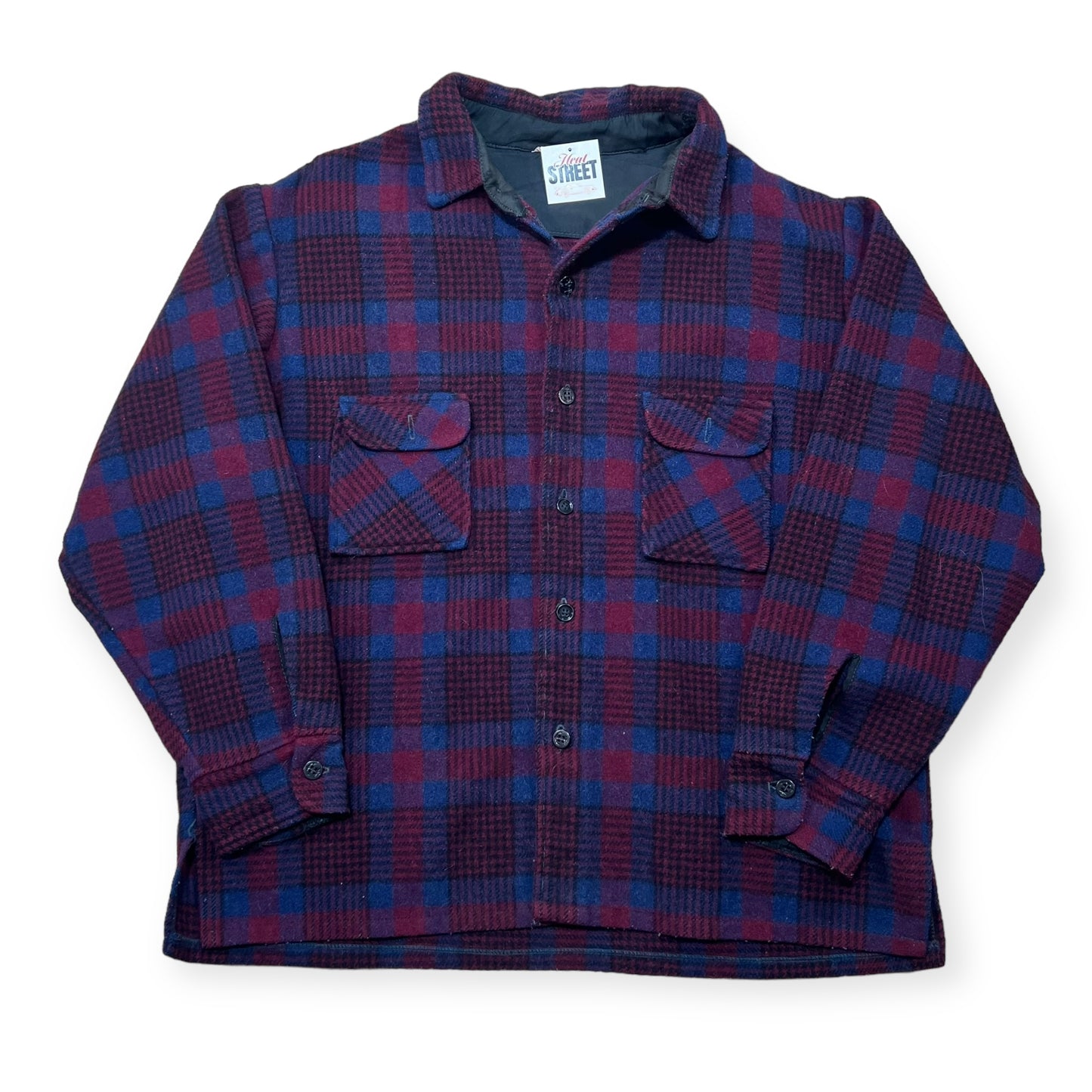 1990's wool flannel button up tee (XL)