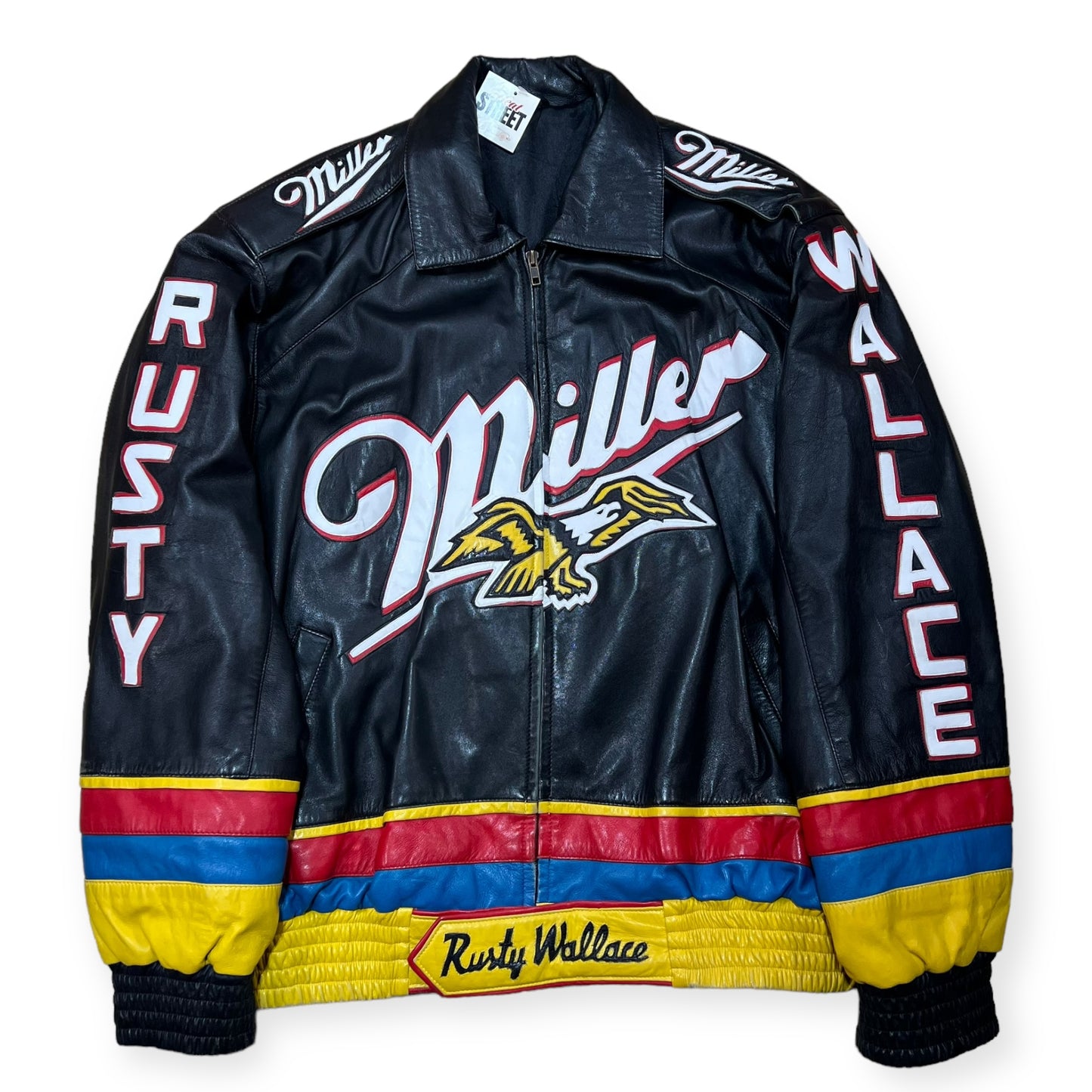 Rusty Wallace Miller leather racing jacket (XL)