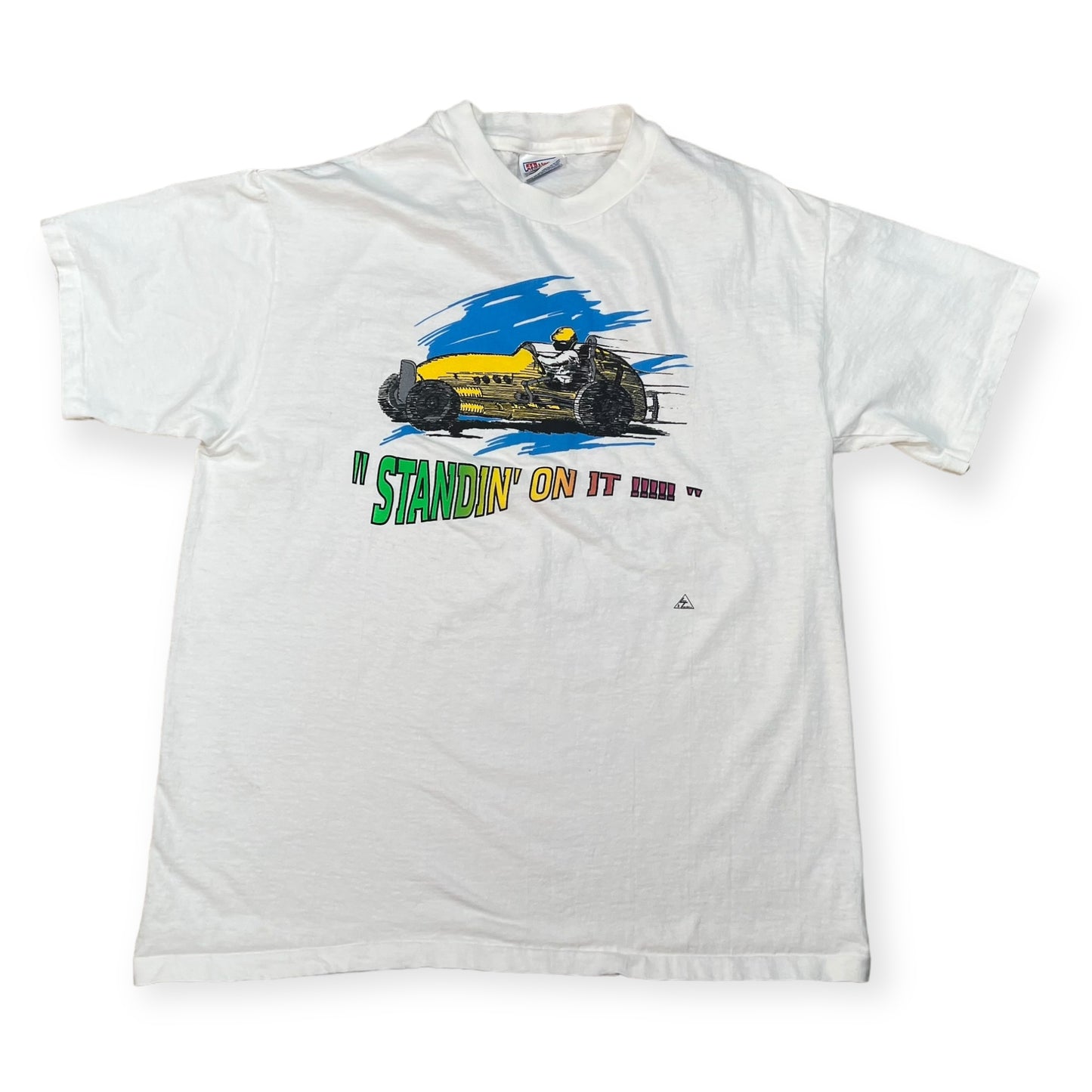 1990's 'standin' on it' single stitch racing tee (L)