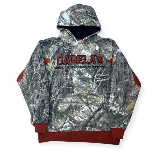 Cabela's camo hooded sweatshirt (M)