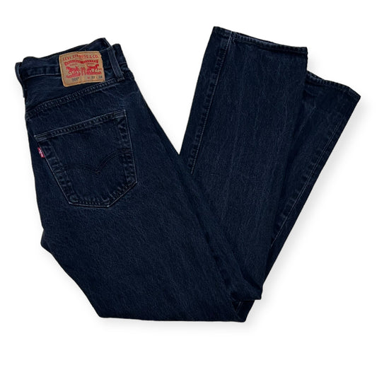 Levi's 501 black denim button fly pants (32X34)