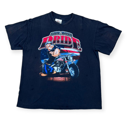 Popeye Ride with Pride cartoon car tee (L)