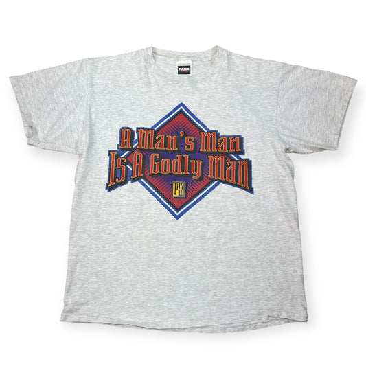 1990's A Man's Man is a Godly Man single stitch tee (XL)