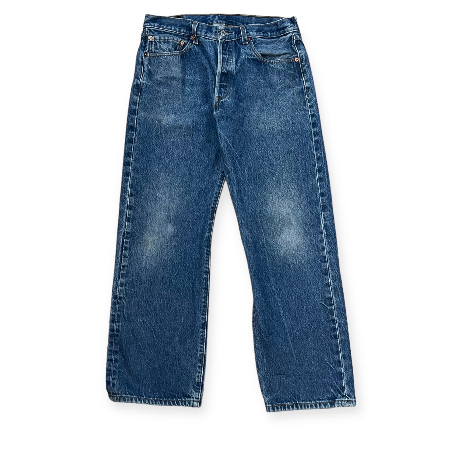 Levi's 501 blue denim button fly pants (34X30)