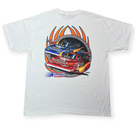 Jeff Arend and Del Worsham racing tee (XL)