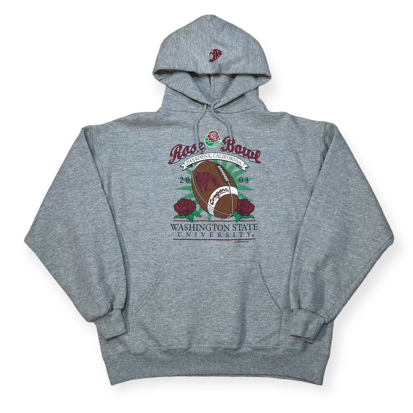 2003 Rose Bowl Washington State University sports hooded sweatshirt (L)