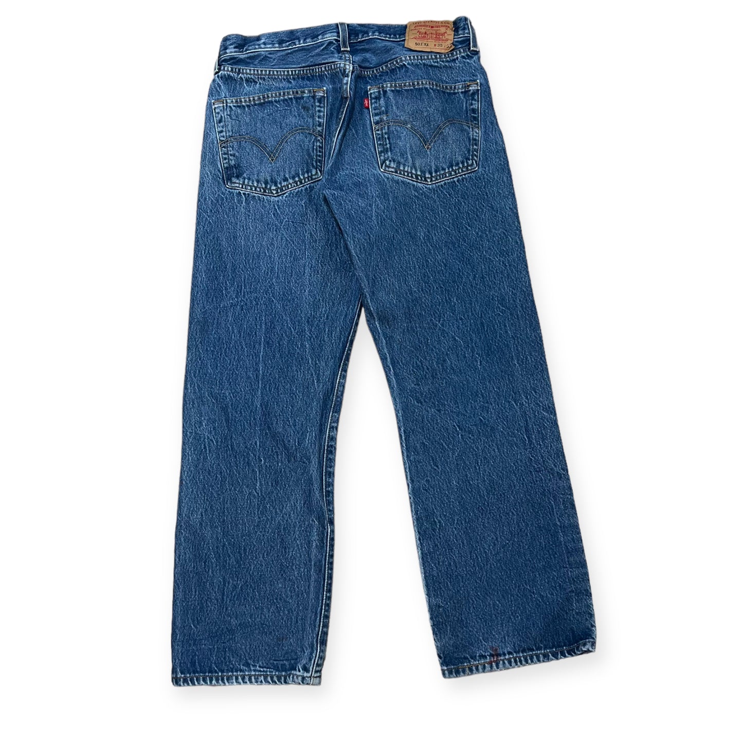 Levi's 501 blue denim button fly pants (34X30)