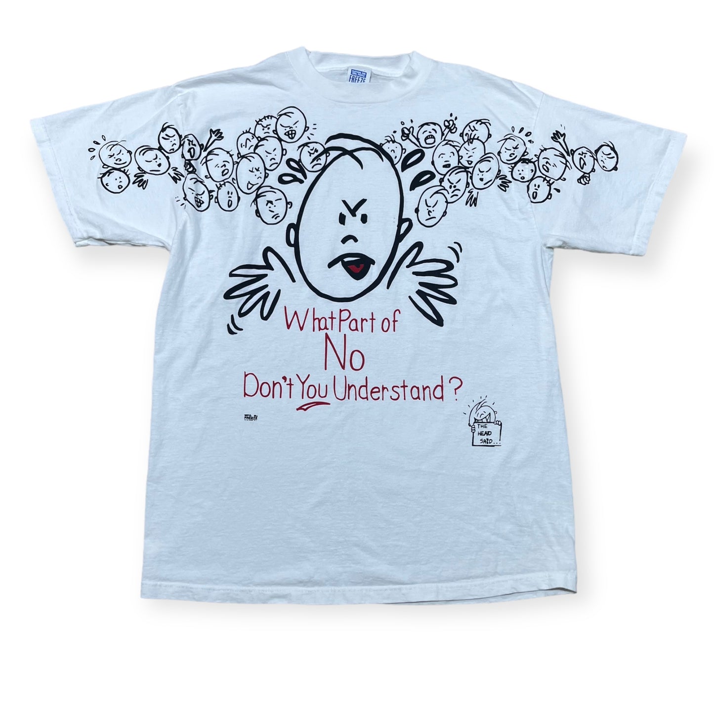 1990's What part of no do you not understand? cartoon tee (L)