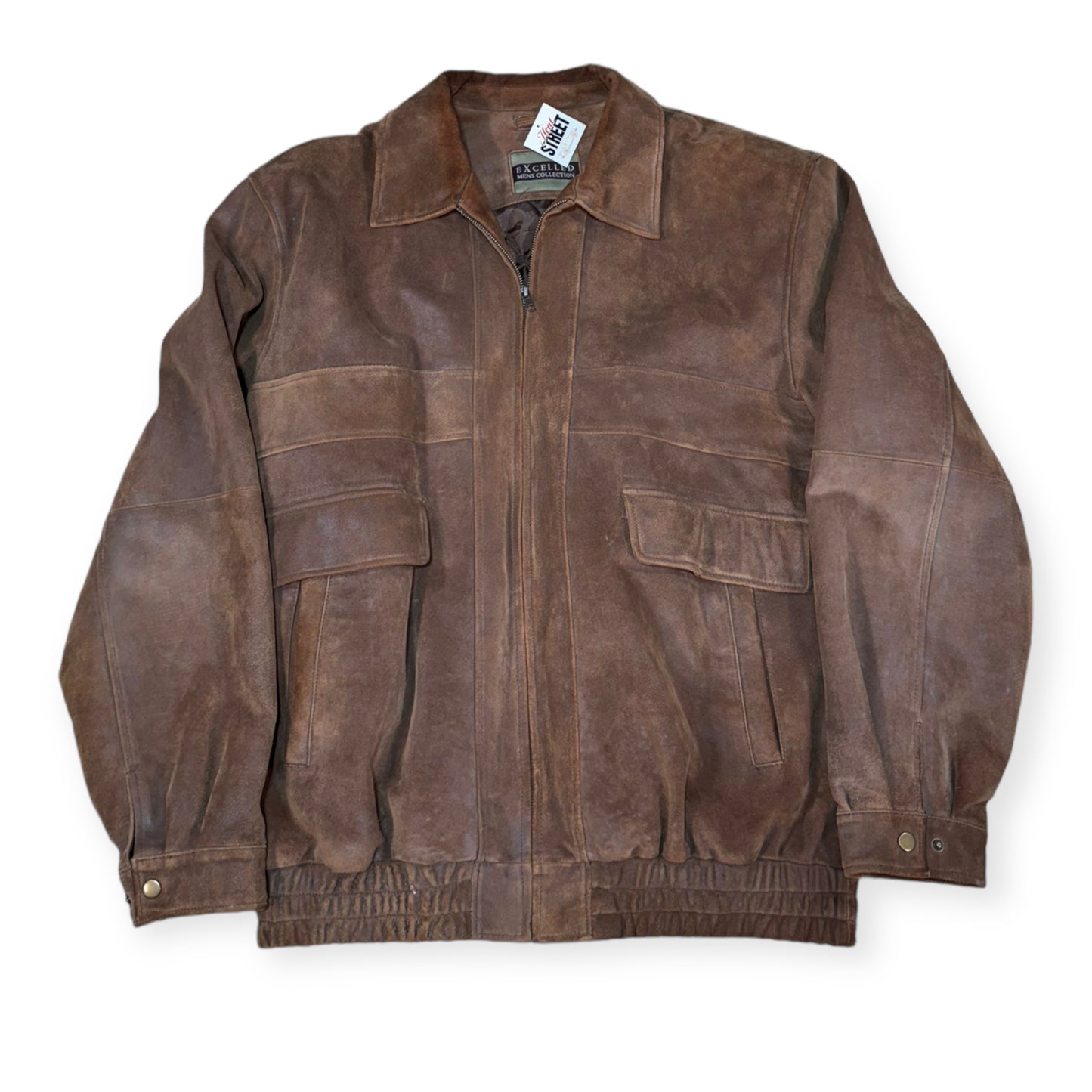 Excelled brown suede leather jacket (XXL)