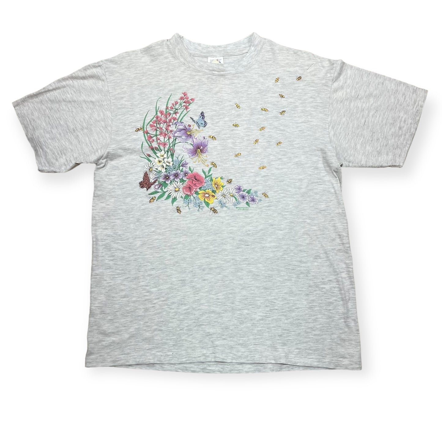 Bees and butterflies nature tee (L)