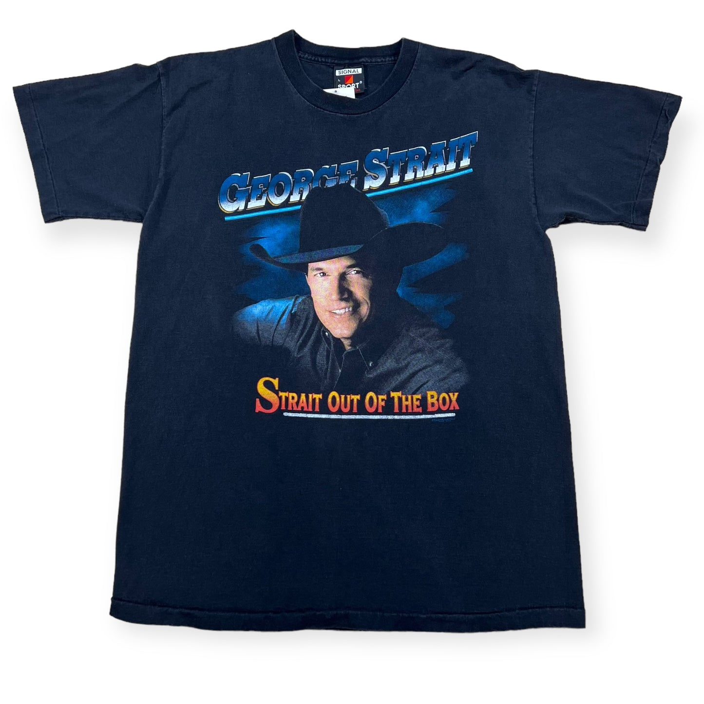 1990's George Strait "Strait Out of the Box" single stitch tour tee (L)