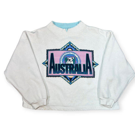 1990's University of Australia cropped location crewneck sweatshirt (S)