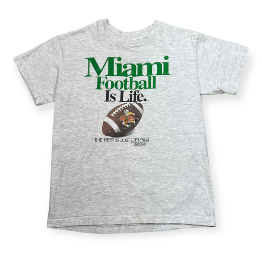 1990's University of Miami single stitch sports baby tee (XS)