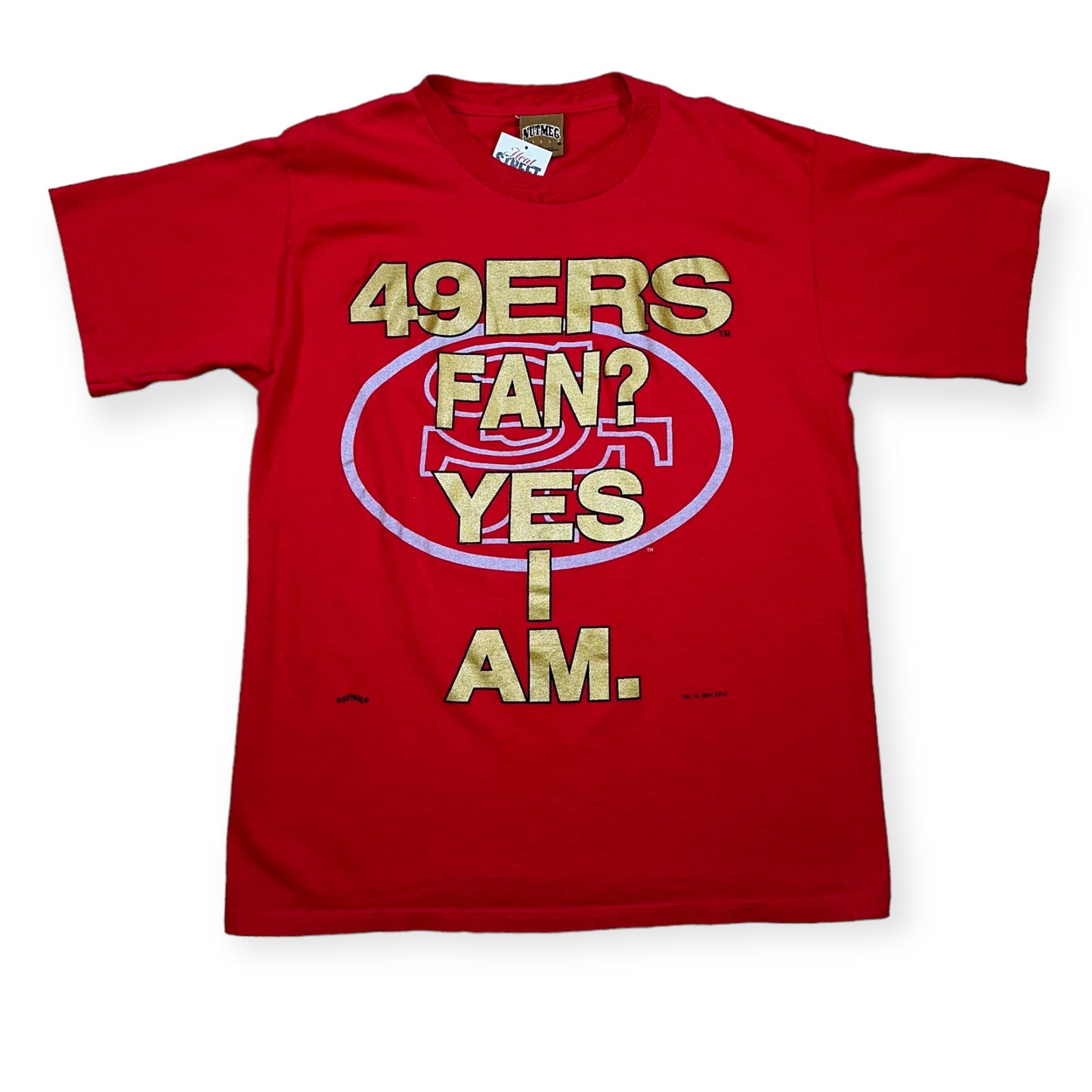 1994 San Francisco "49ers Fan?" single stitch sports tee (L)