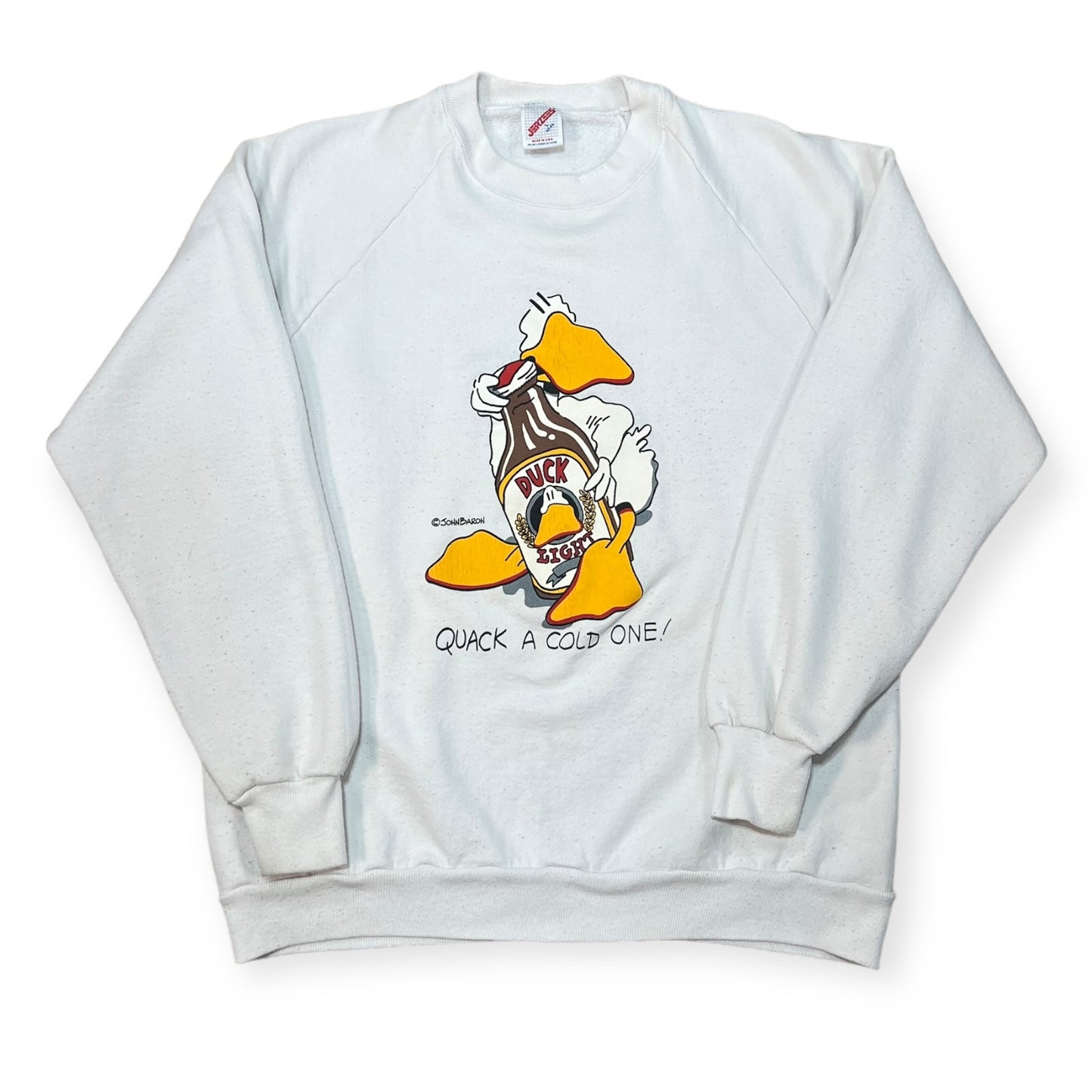 1990's Quack a cold one cartoon crewneck sweatshirt (M)