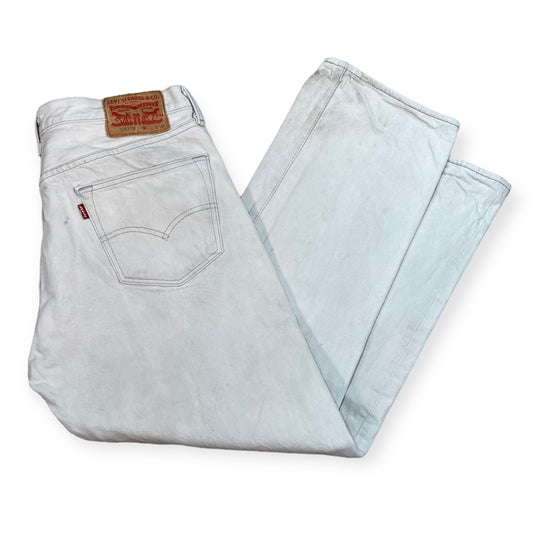 Levi's 501 button-fly cream denim pants (34X27)