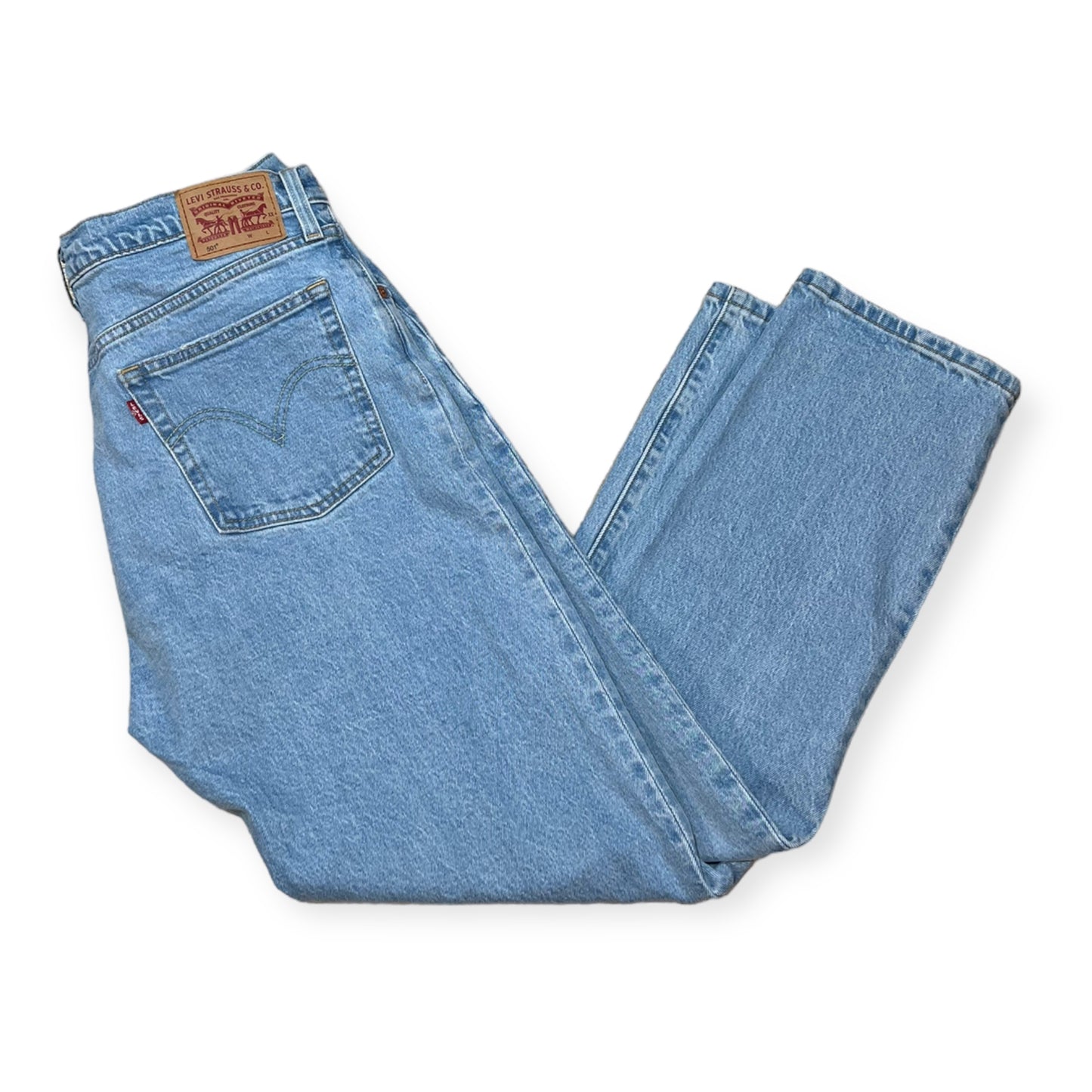 Levi's 501 blue denim button fly pants (32X29)