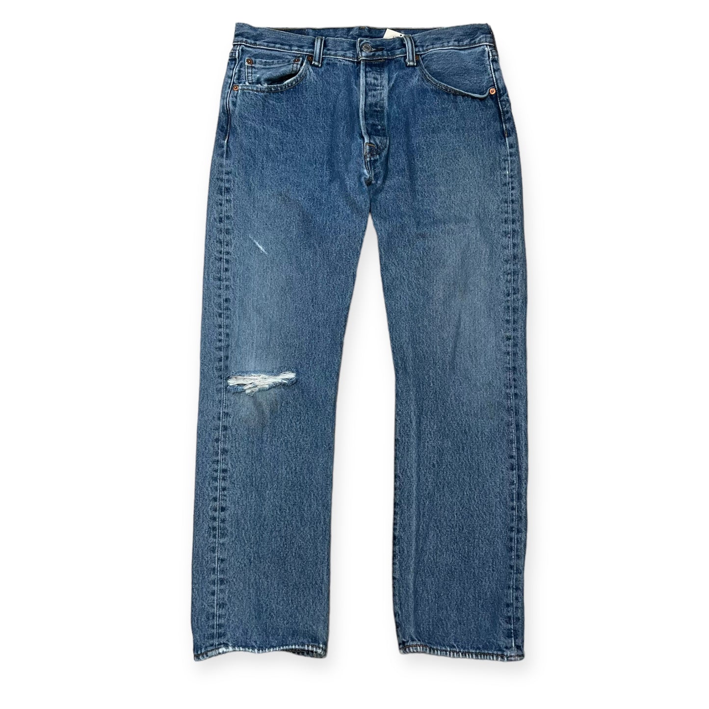 Levi's 501 blue denim button fly pants (34X30)