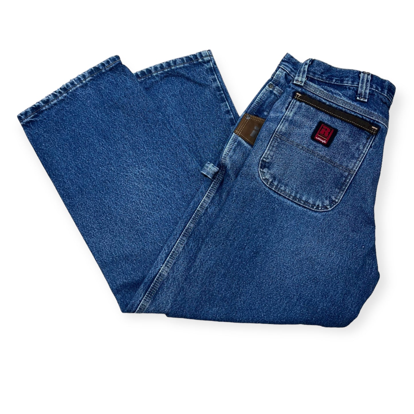 Wrangler Riggs blue denim cargo pants (35X30)