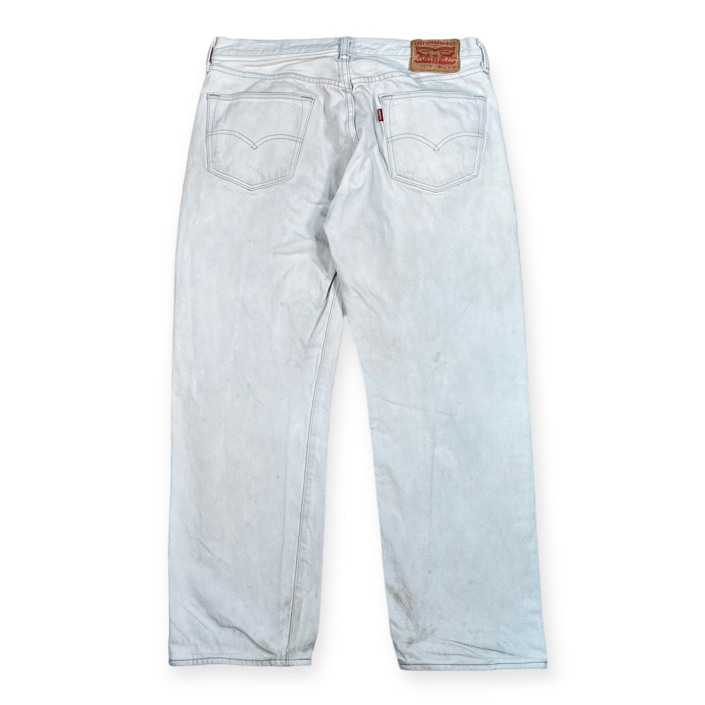 Levi's 501 button-fly cream denim pants (34X27)