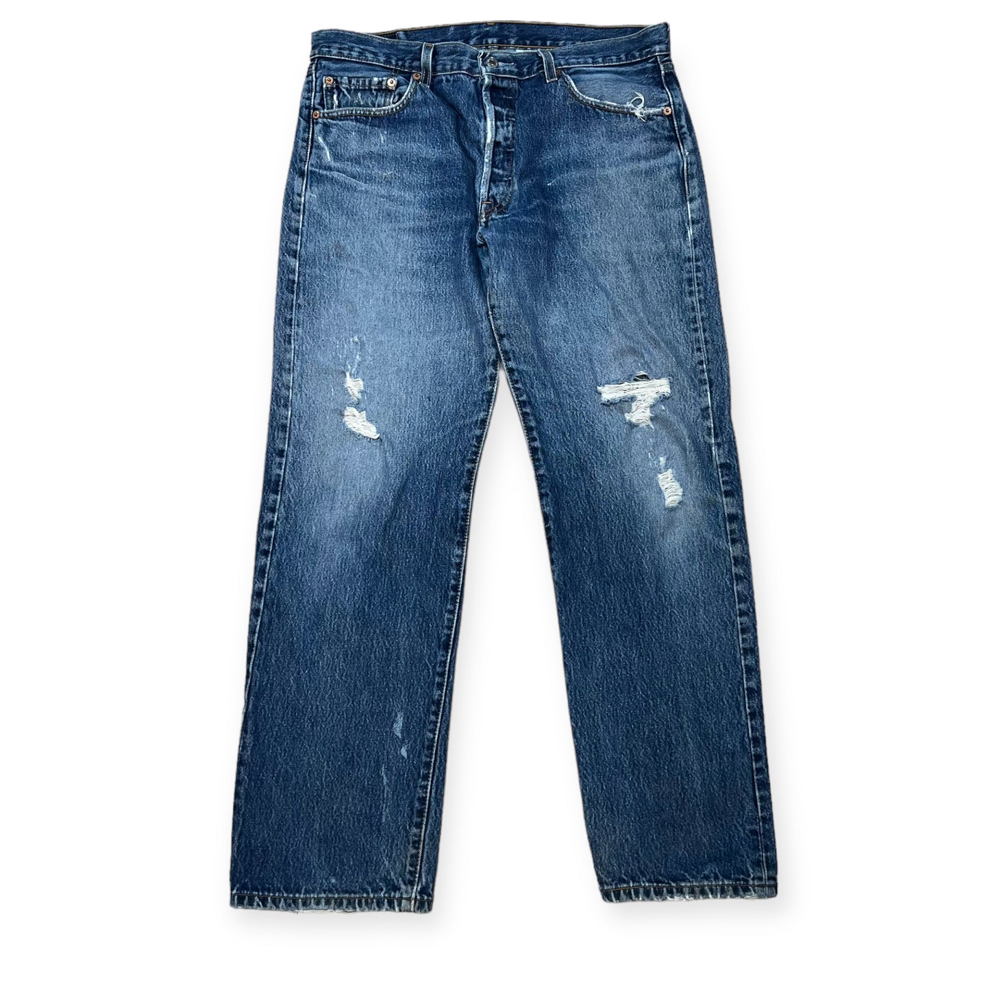 Levi's 501 blue denim button fly pants (36X32)