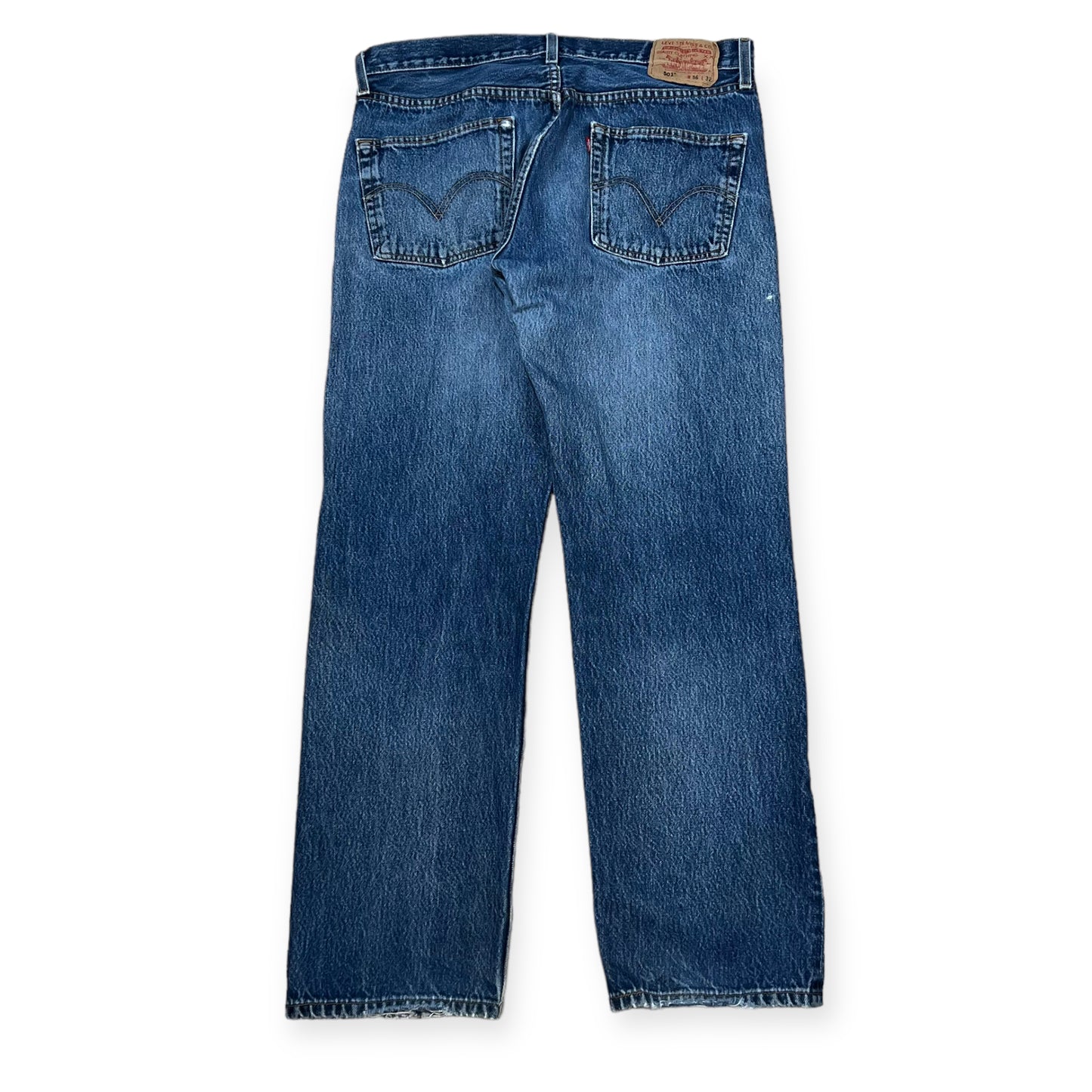 Levi's 501 blue denim button fly pants (36X32)