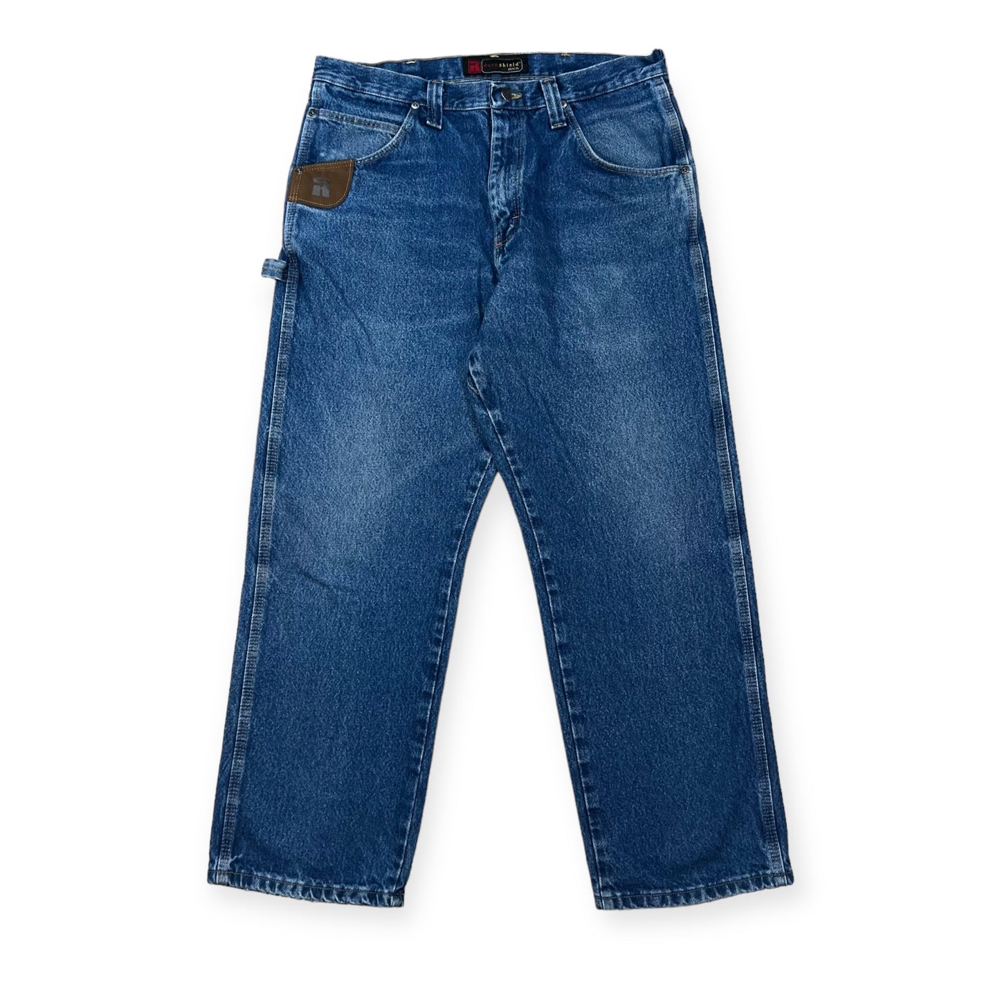 Wrangler Riggs blue denim cargo pants (35X30)