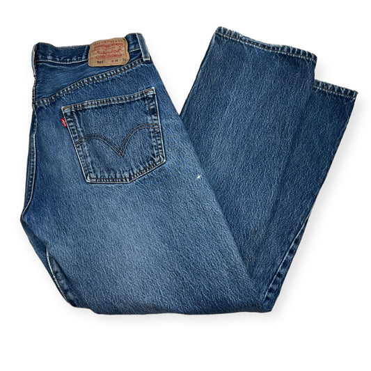 Levi's 501 blue denim button fly pants (36X32)