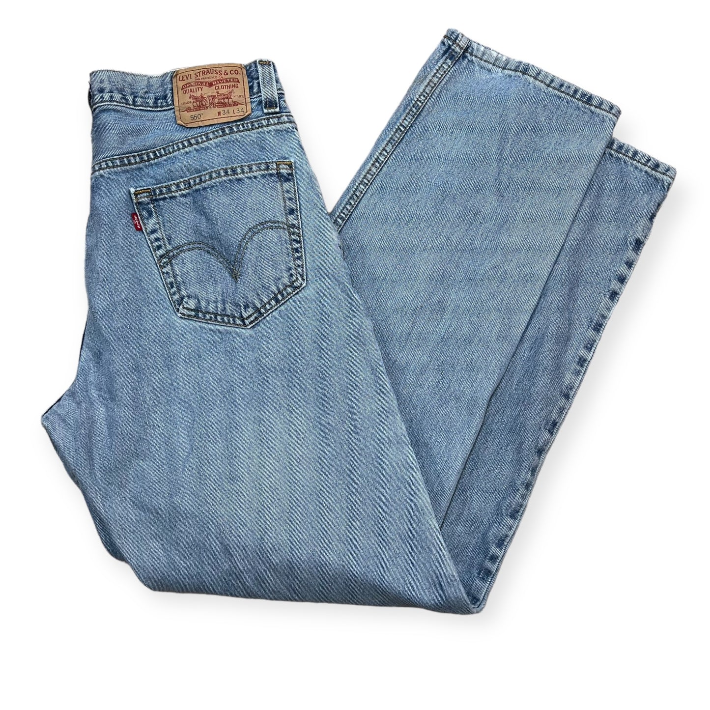 Levi's 560 comfort fit light wash denim pants (32X32)