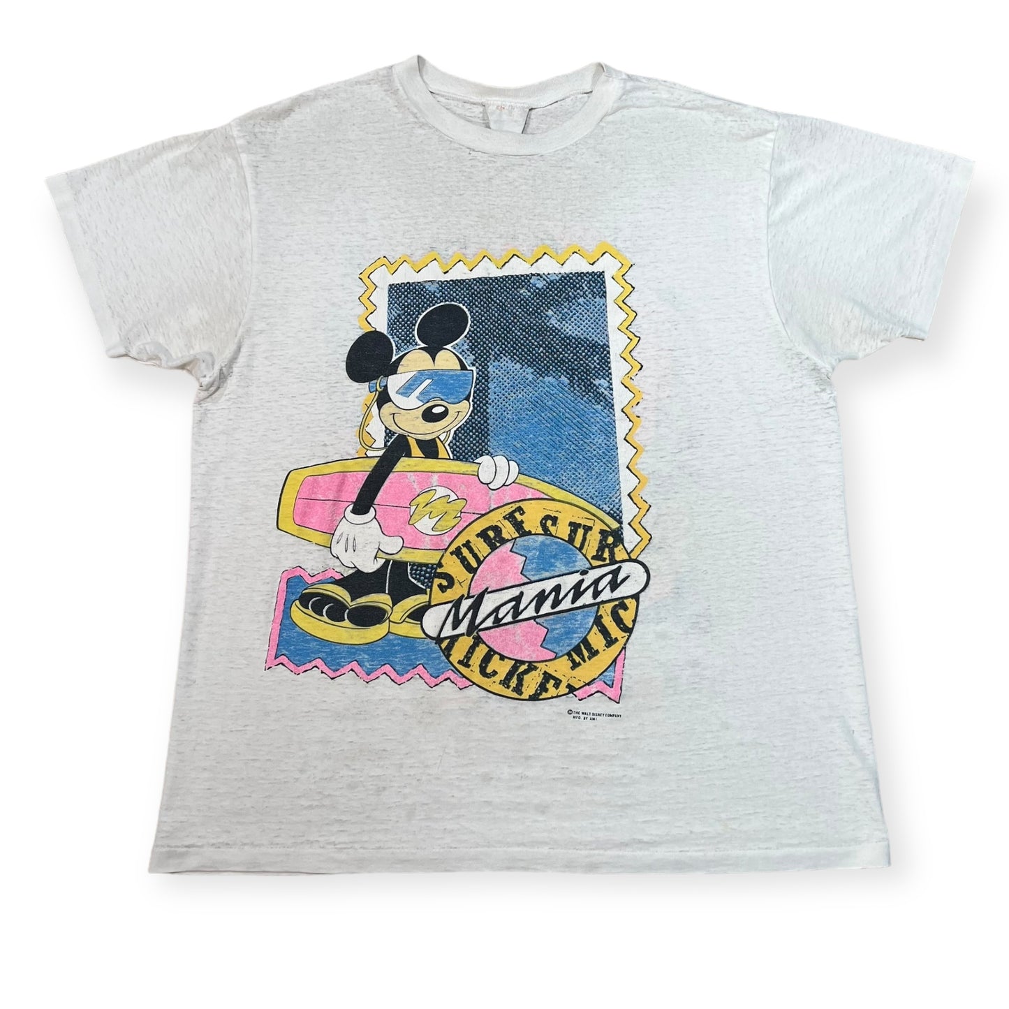 1990's Mickey Surf single stitch cartoon tee (XL)