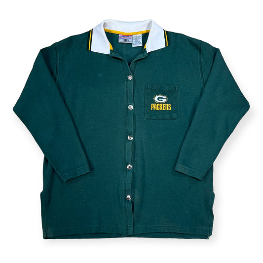 1990's Green Bay Packers button-up long sleeve embroidered sports tee (S)