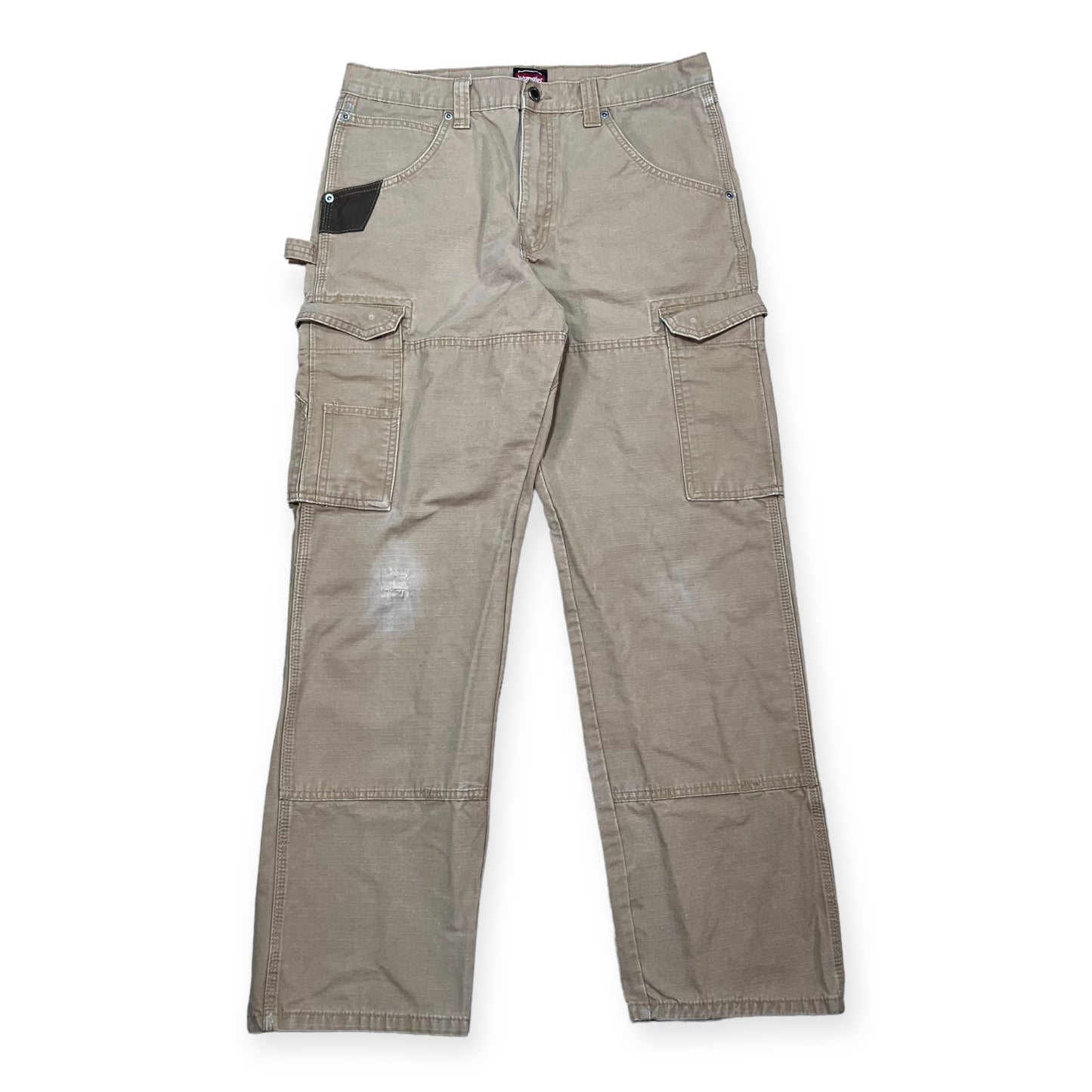 Wrangler double knee tan cargo pants (31X32)