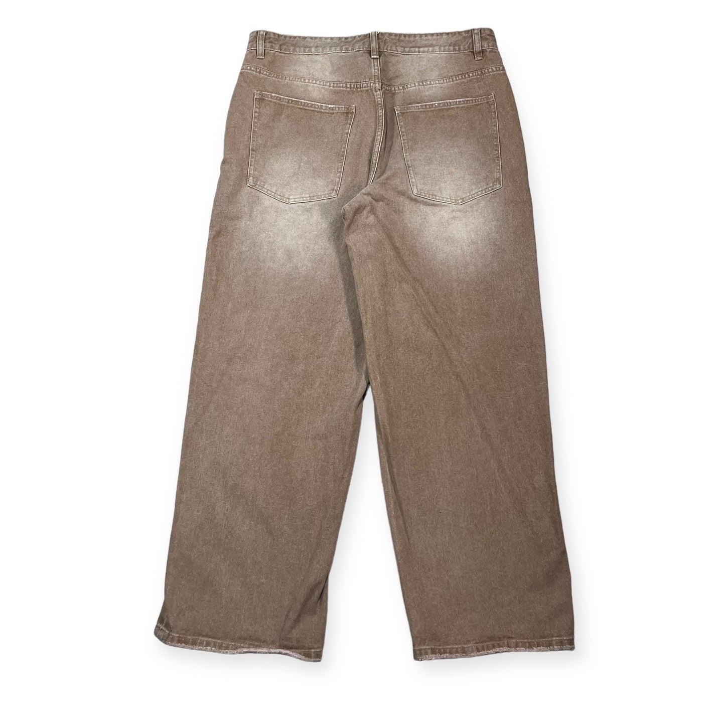 Inflation wide leg tan vintage wash pants (35X30)