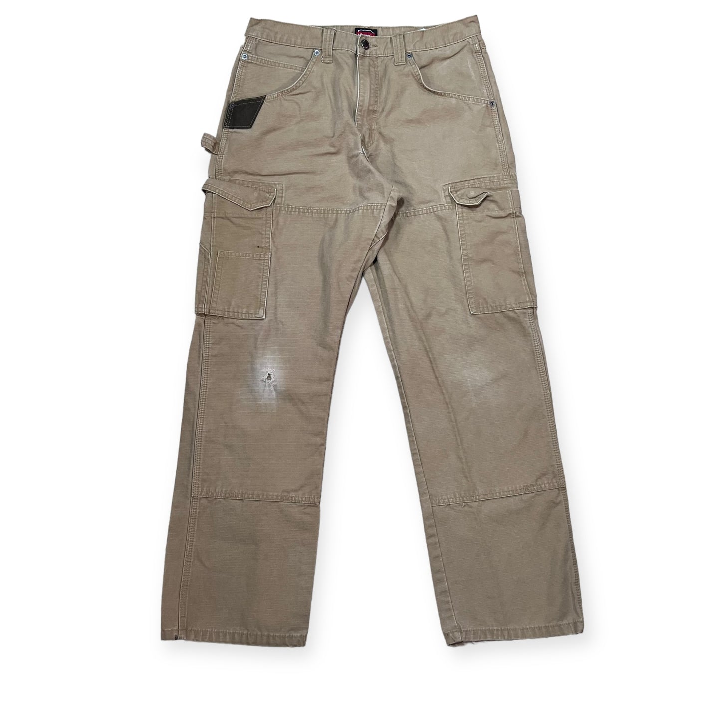 Wrangler double knee tan cargo pants (32X32)