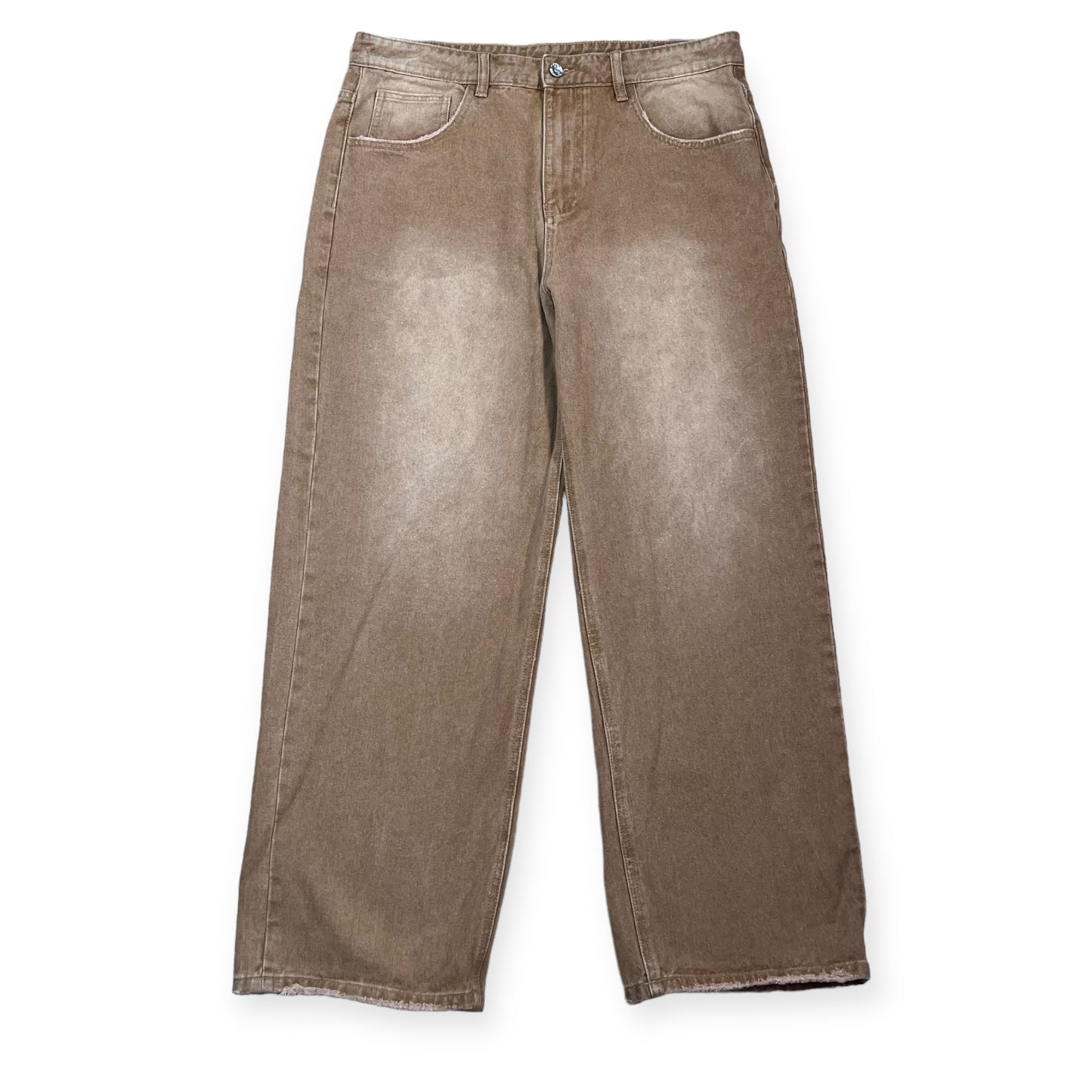 Inflation wide leg tan vintage wash pants (35X30)