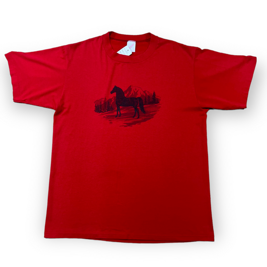 Horse in Mountains single stitch tee (L)